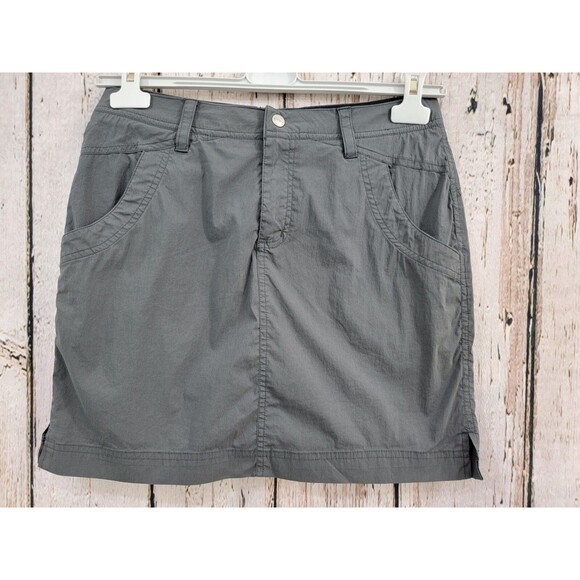 ALK Women's Small CQR Gray Flat Front Active Skort Skirt W Built In Shorts EUC - Picture 1 of 8